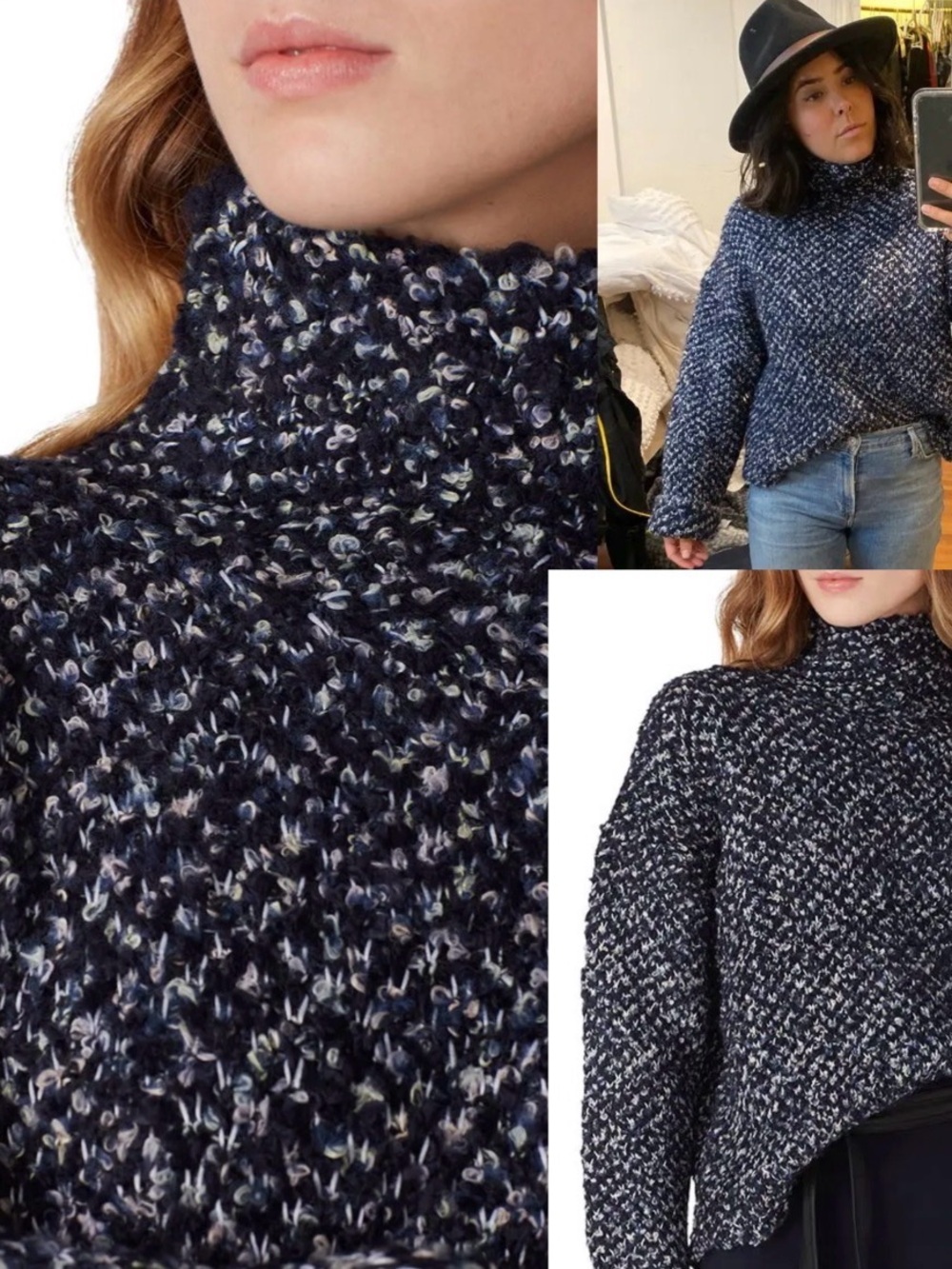 3.1 Phillip Lim Blue Chunky Sweater size Small